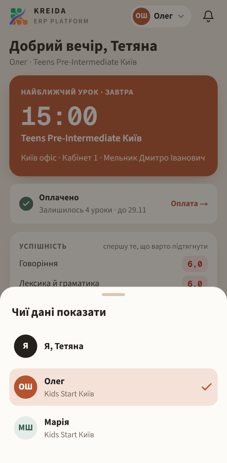 Батьки: Кілька дітей